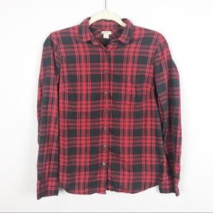 J.Crew Plaid Classic Plaid Collared Button Shirt